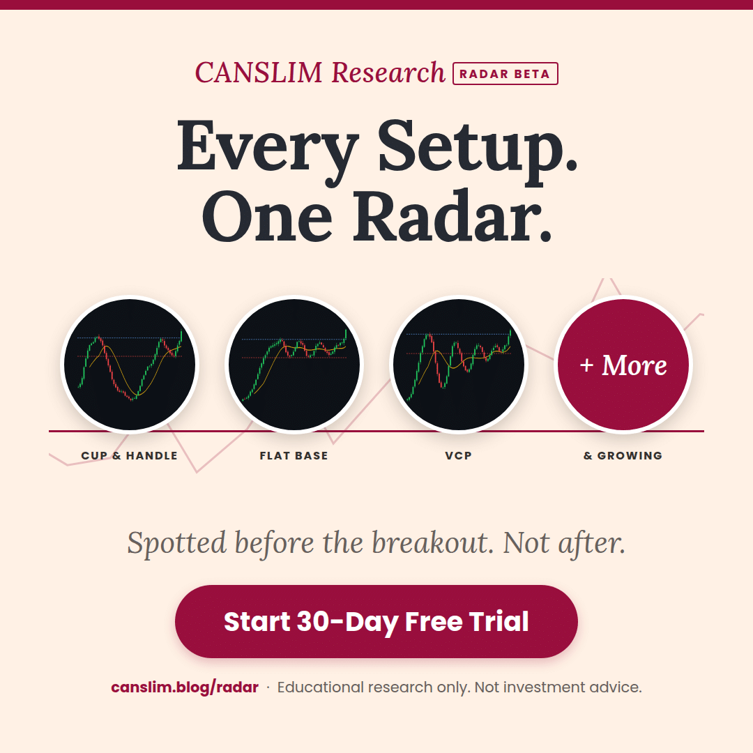 CANSLIM Radar Beta - Every Setup. One Radar. Start your 30-day free trial
